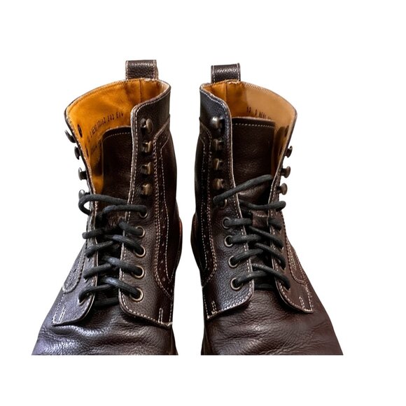 SOLD Goodyear Welted Stacy Adams Leather Lace Up Booties Mens 10D Brown Chukka - Picture 5 of 14